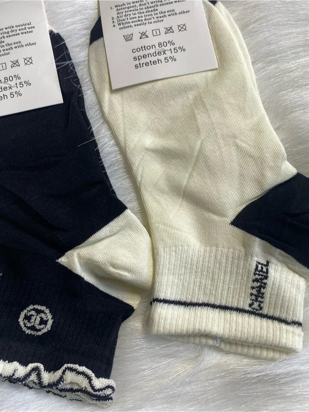 Black & White Ankle Socks - Pack of 5